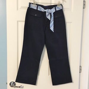 NWOT @Class Girls Navy School Uniform Pants w/Belt